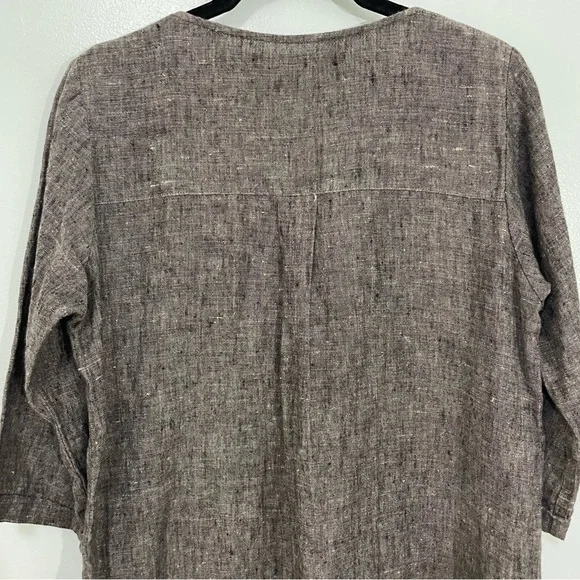 Pyne & Smith Flax Linen Textured Gray Dress Size S - Picture 10 of 14
